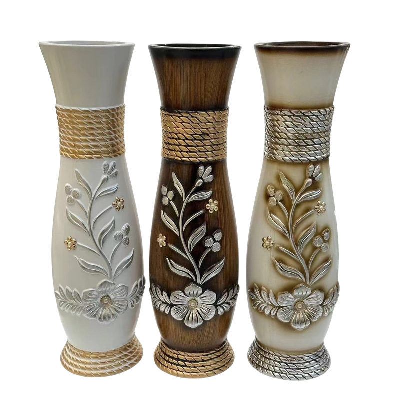 60cm花瓶厂家批发陶瓷花瓶欧式客厅摆饰绢花工艺落地大小花瓶详情25