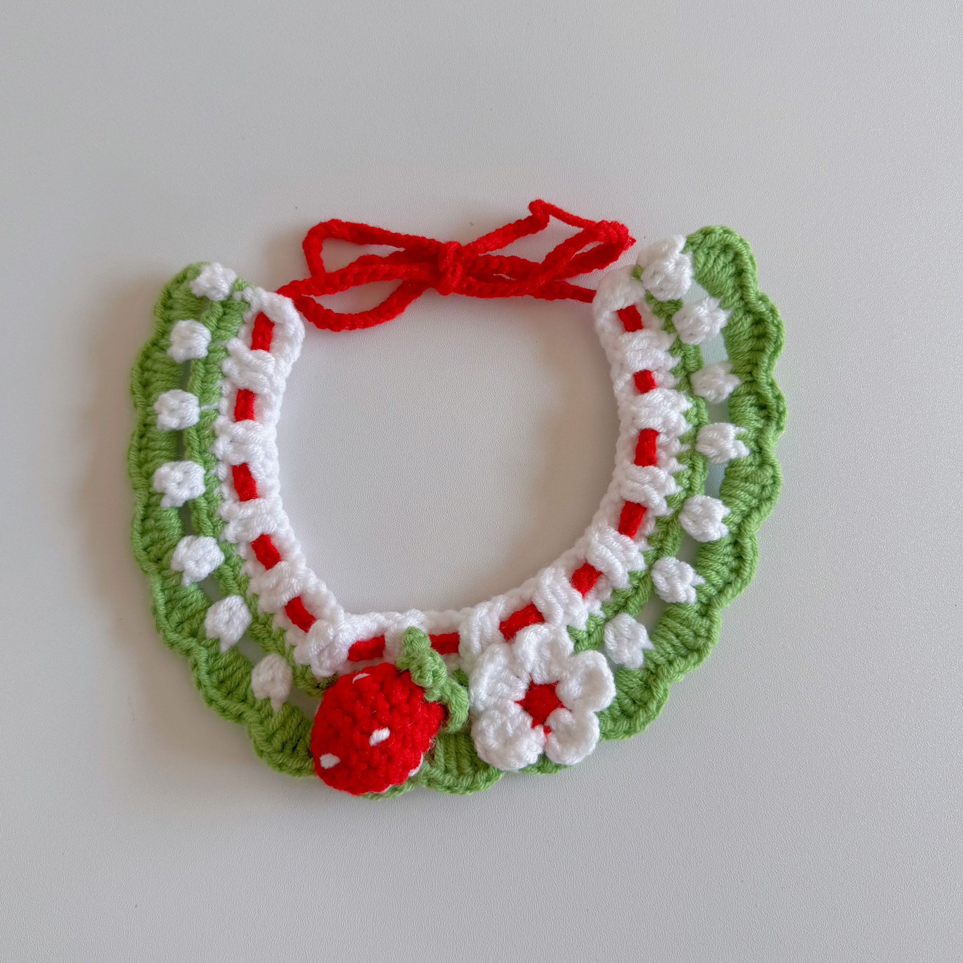 Pet hand-woven necklaces, cute cat knitted necklaces, kitten neck rings, small dog neck decorations pic 17