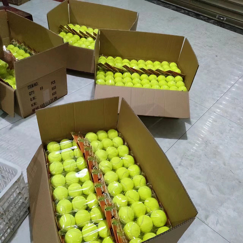 厂家直销网球批发训练比赛专用橡胶网球毛呢化纤无压袋装现货供应详情10