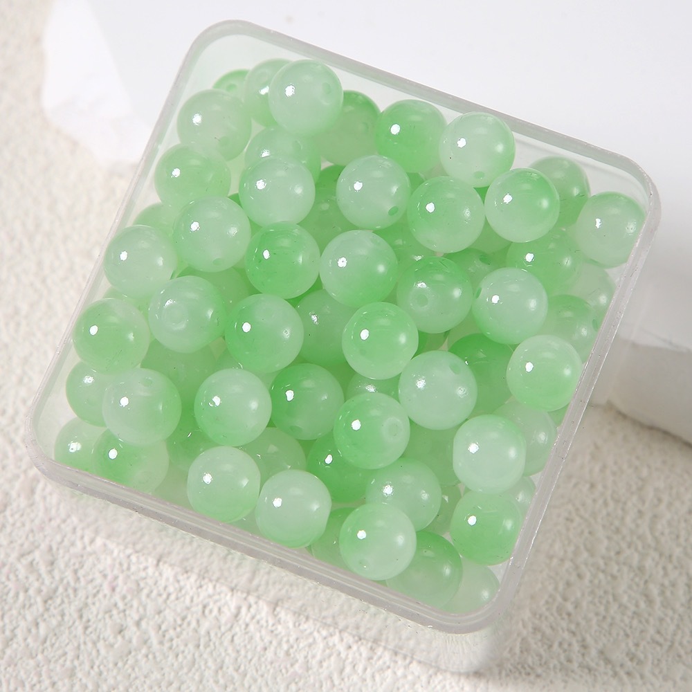 果冻色仿玉石珠子玻璃琉璃圆珠散珠手工diy发簪手链项链耳饰材料详情9