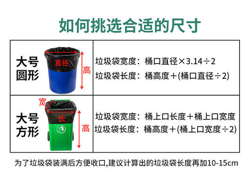 黑色大垃圾袋加厚平口式特大商用环卫酒店家用一次性袋子批发详情13