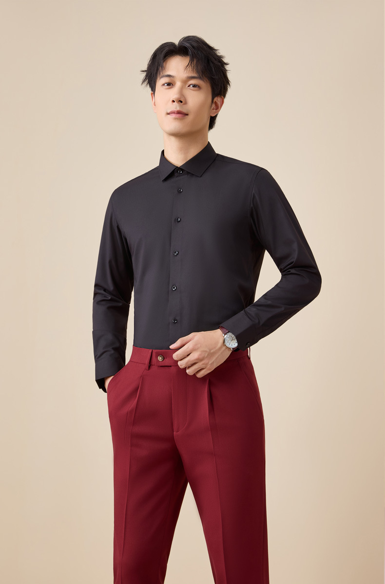 Tian Si Acetic Acid high-end navy blue suit set for men pic 33