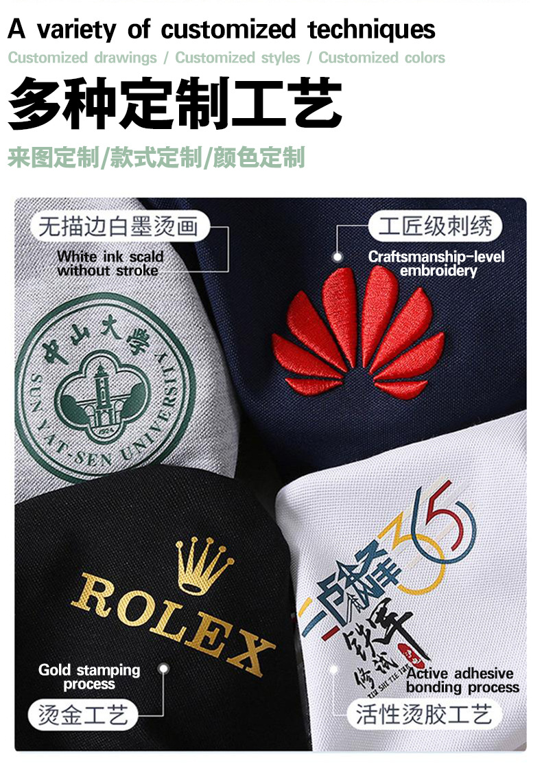 跨境保罗同款polo衫t恤定制商务短袖上衣 广告衫工作服印loog刺绣详情6