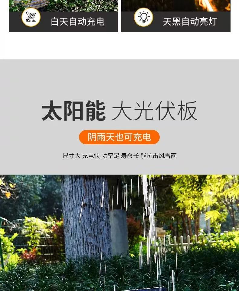 新款太阳能COB灯带户外防水超亮庭院阳台花园氛围灯别墅屋檐灯条详情15