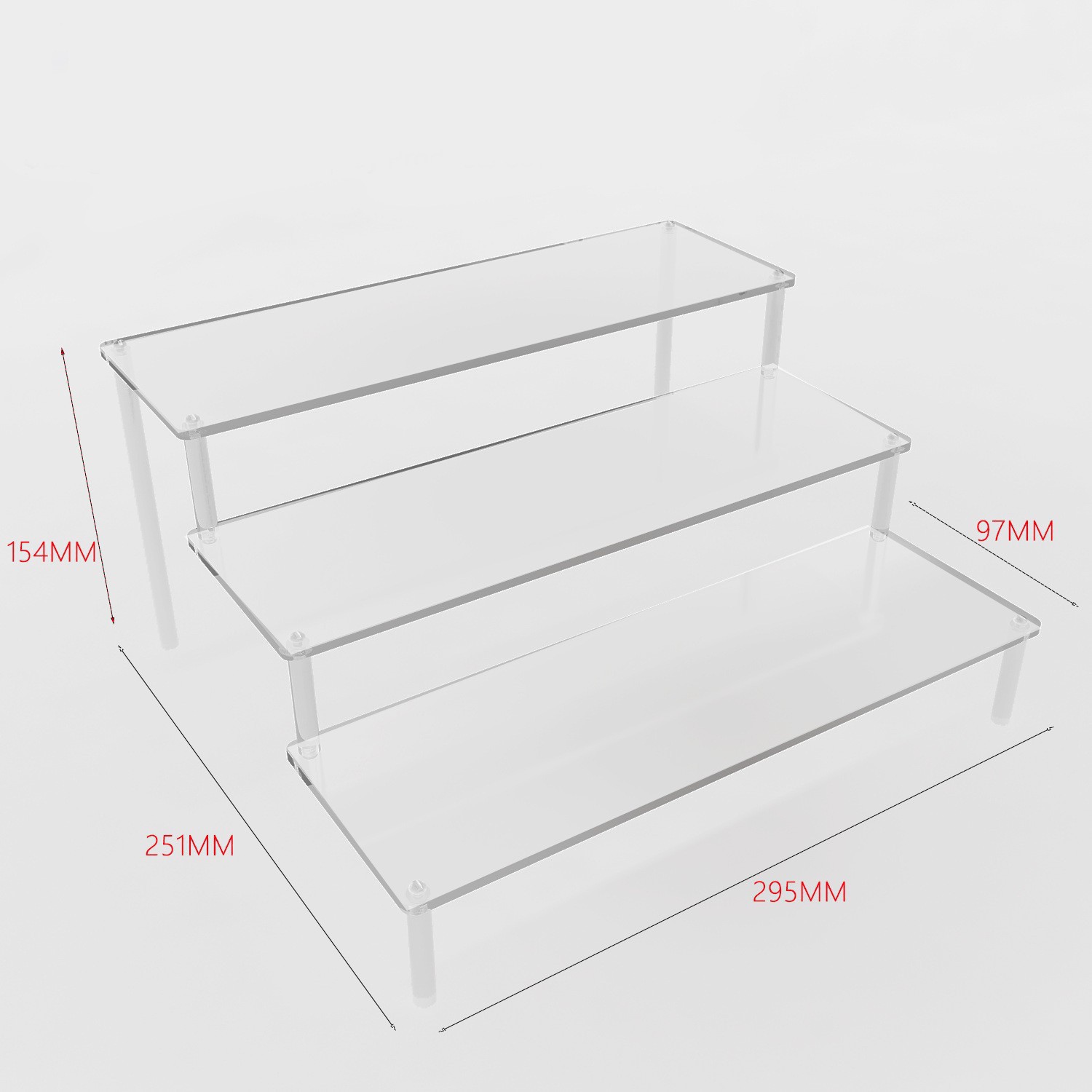 Acrylic display stand, Bubble Mart figurine, multi-layer acrylic bar brick, transparent stepped display stand, blind box doll, layered display stand, anime peripheral collectibles, exhibition stand, desktop model, display item, support base pic 20