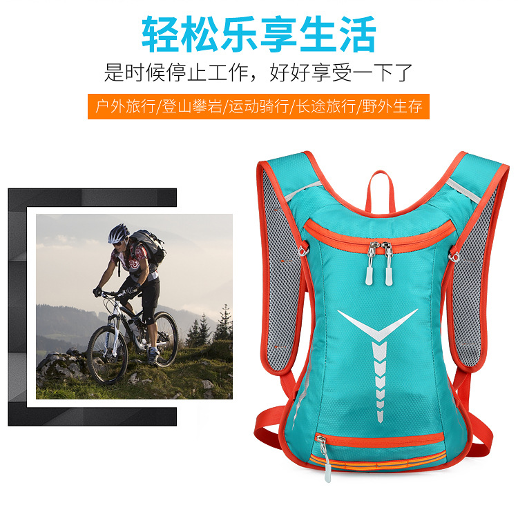 New outdoor colorful cycling bag, Korean-style simple sports mountaineering and off-road fitness water bag, water-resistant backpack pic 6