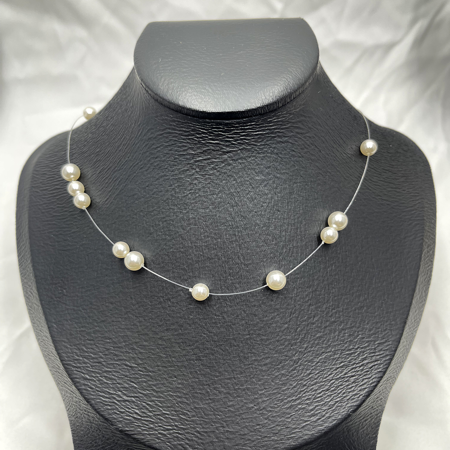 小清新珍珠鱼线项链女短款轻奢小众设计感气质小心机颈链锁骨链女详情5