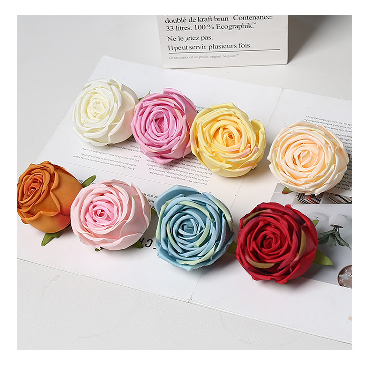 高级感皇妃玫瑰花头DIY花墙花瀑布手工花朵婚庆假花人造花环批发详情10