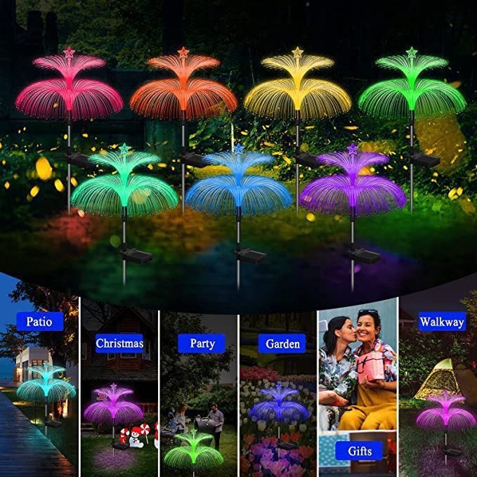 Amazon solar jellyfish light, outdoor waterproof garden light, garden lawn light, decorative landscape ground insert ambient light pic 17