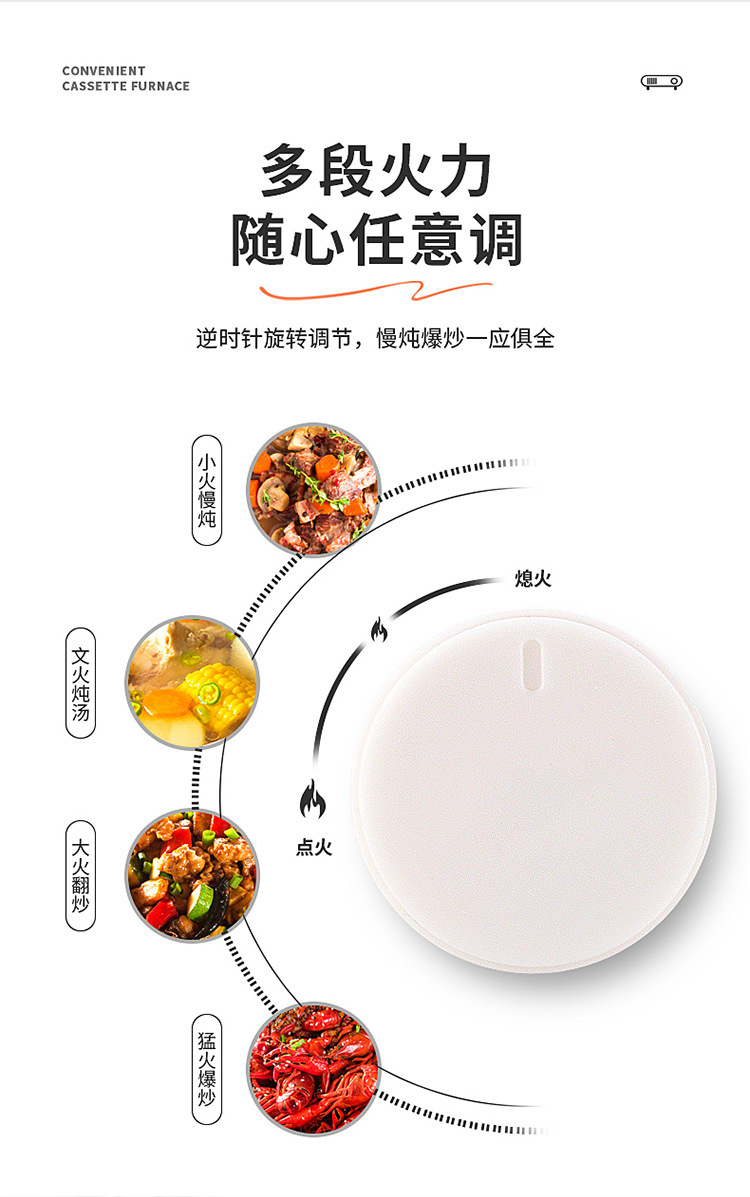 超薄新款卡式炉露营户外便携野餐炉具卡磁气罐丁烷火锅气炉具定制详情20