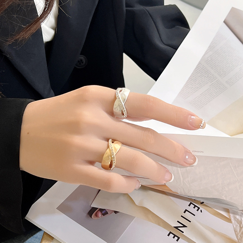 亚马逊百搭新款戒指活口环形高级时尚潮流女士金属首饰欧美批发详情13