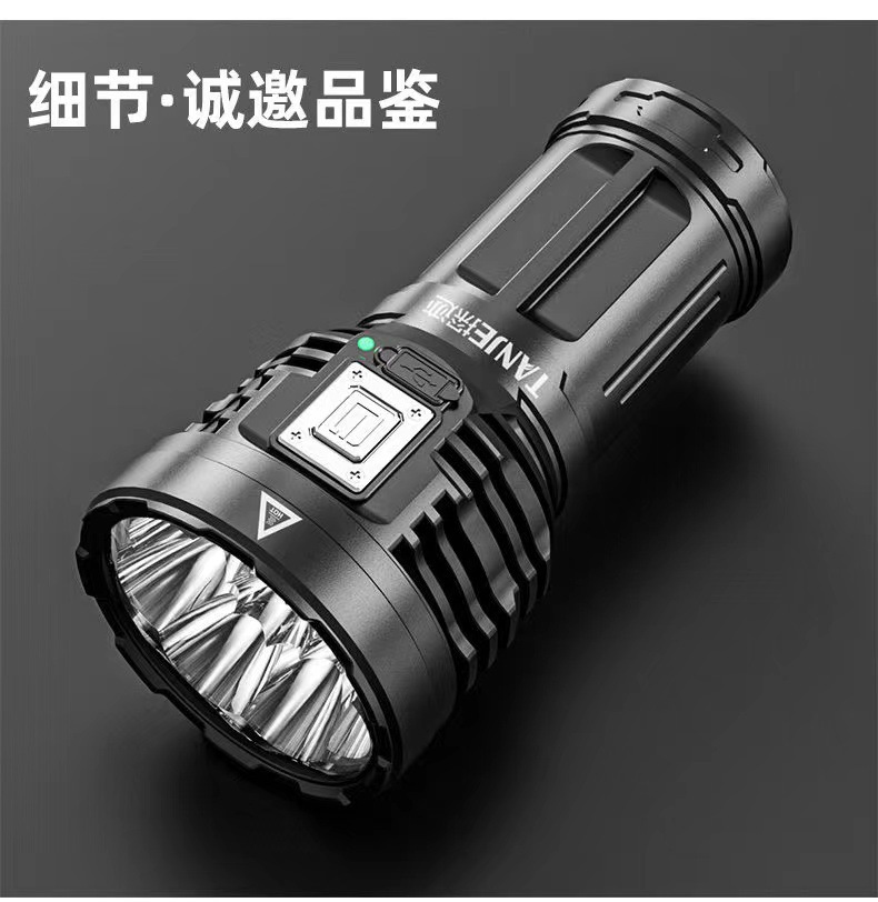 Cross-border best-selling octa-core flashlight, outdoor multi-functional led strong light, usb rechargeable, ultra-bright outdoor one-piece consignment pic 16