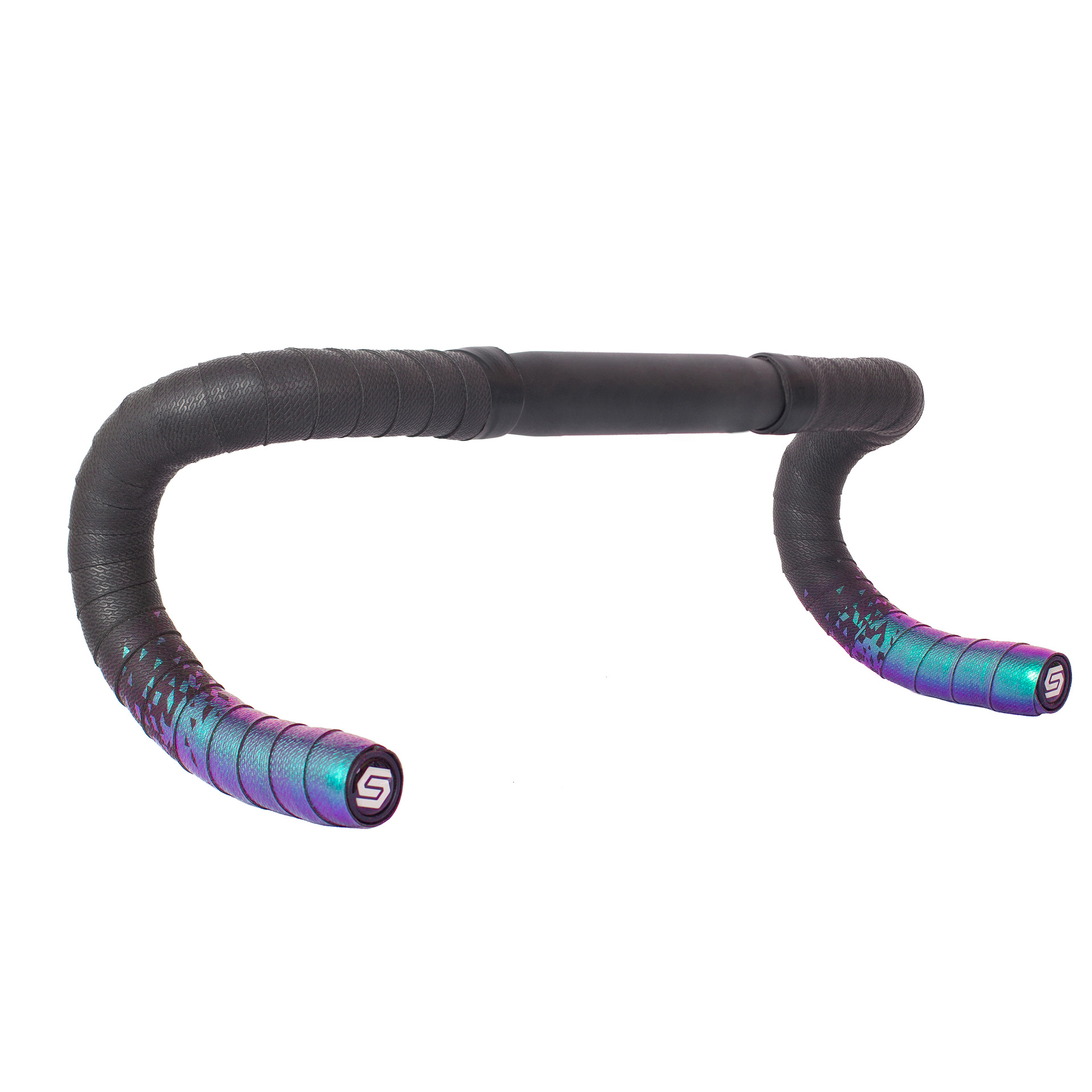 Cross-border gradient color road handlebars with anti-slip and shock-absorbing fixed flying two-color bicycle curved handlebars and leather breathable handlebars pic 19