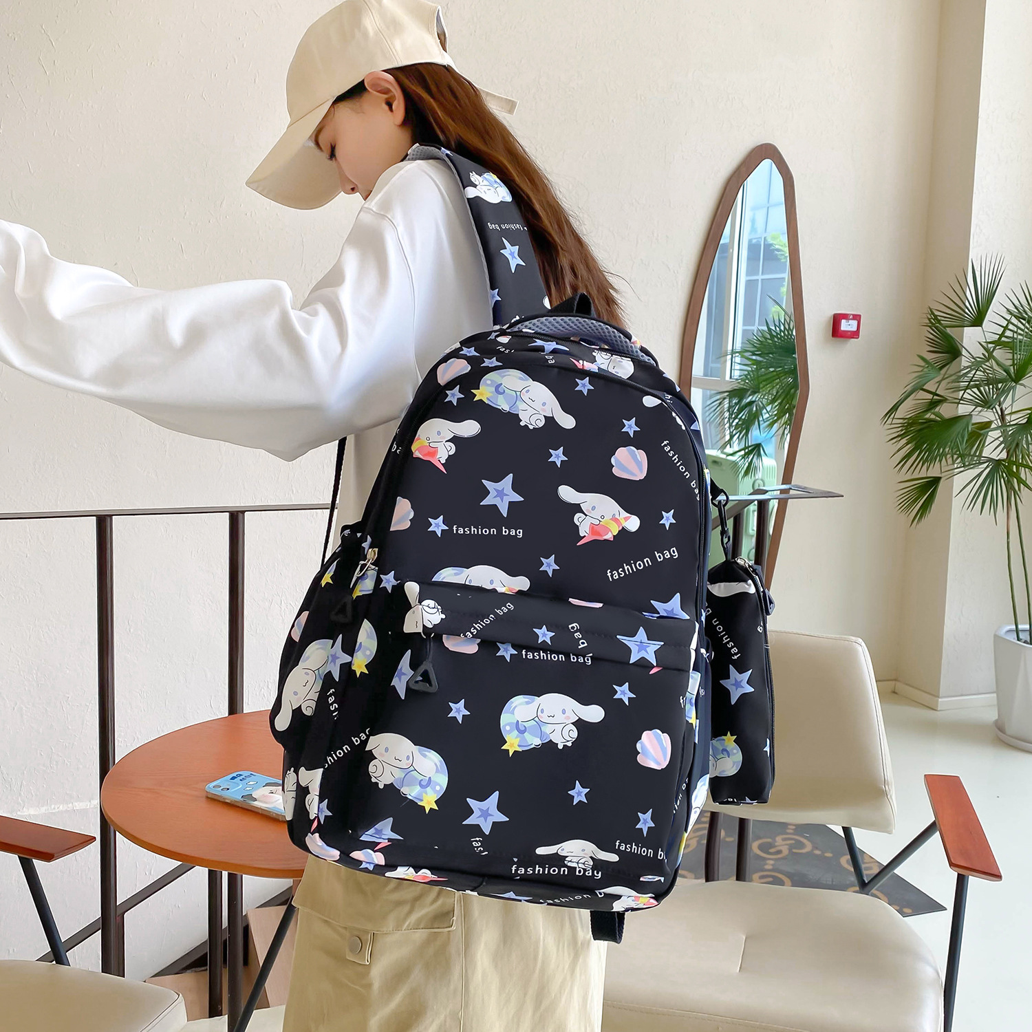 Two-piece backpack for girls in school, lightweight and lightweight bag for students in grades 3 to 6, schoolbag for junior high school students pic 29