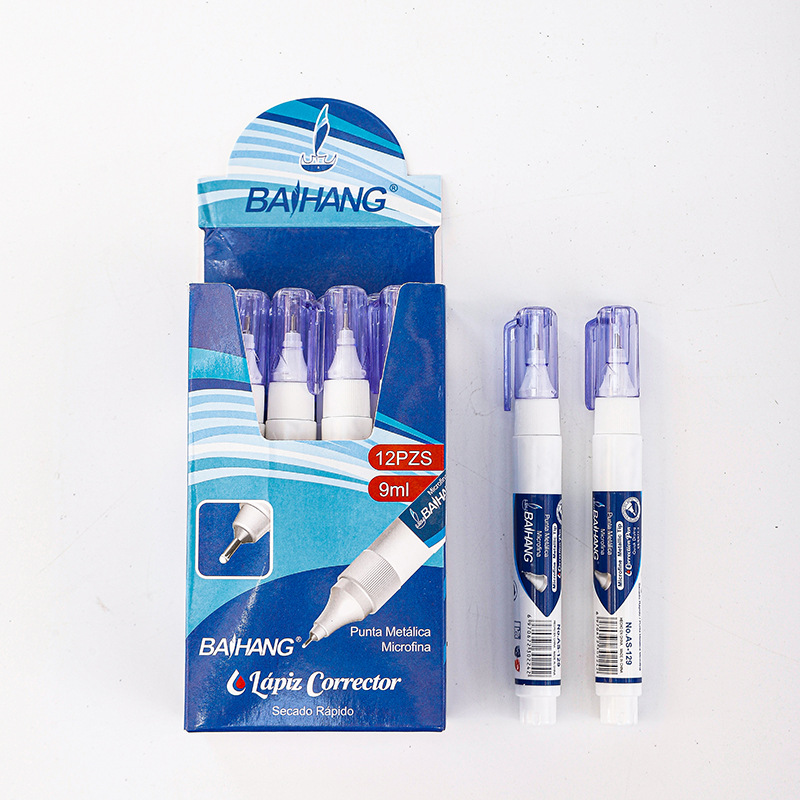 Baihang AS series correction fluid for students, quick-drying, large-capacity office stationery, and dual-purpose for brushing and correction pic 9