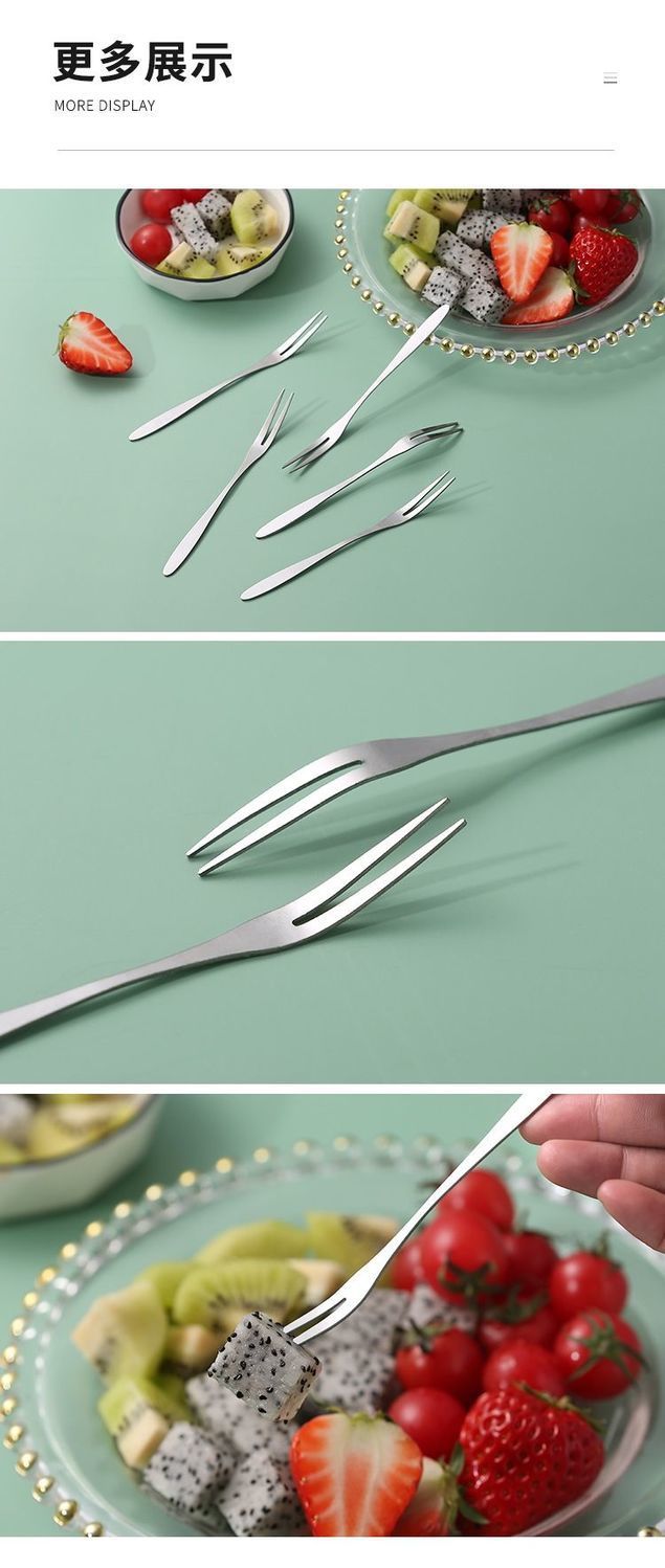 Internet-famous fruit forks, household thickened fruit salad forks, small forks, jelly wholesale, disposable fruit forks pic 11
