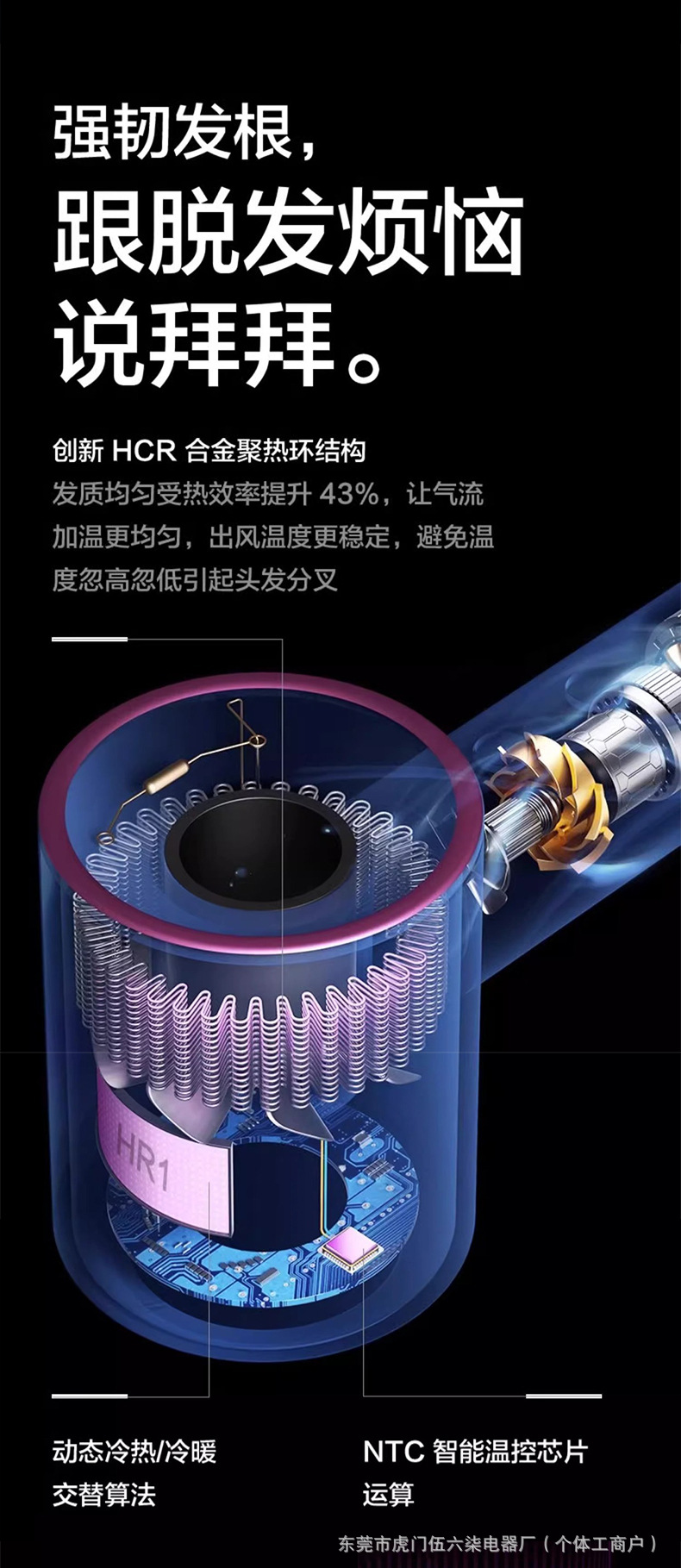 hairdrier, a bladeless high-speed hair dryer, is available for wholesale from Huaqiangbei factory for home hair salons and negative ion hair care pic 10