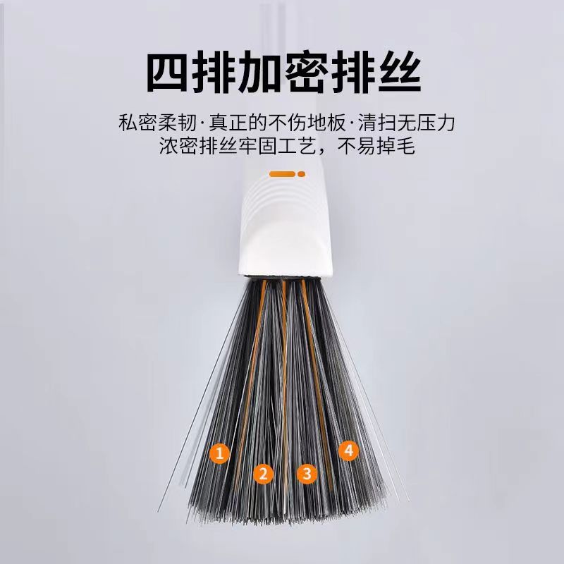 Household single soft-bristled broom, enlarged and thickened magic sweeping broom, hair sweeping and winnowing set pic 2