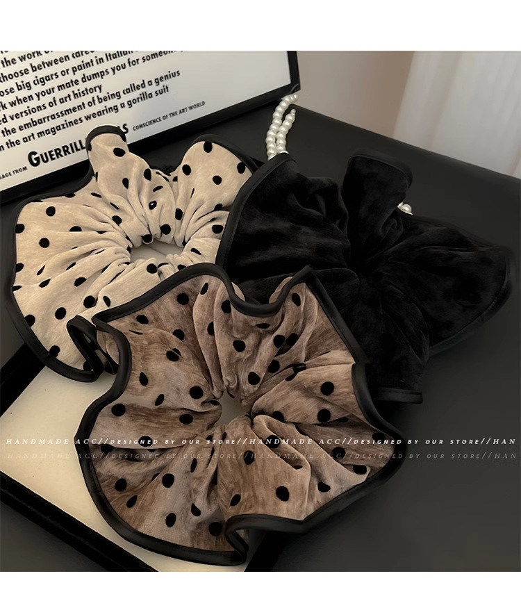 超大号波点绝美大肠发圈2025新款头绳女秋冬高级感头花头饰扎头发详情3