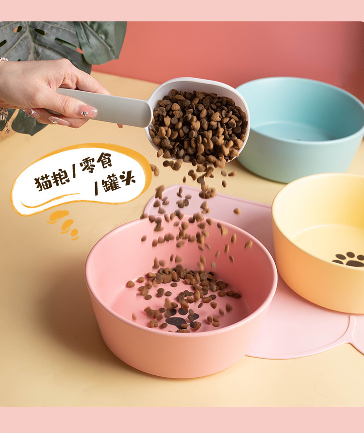 Large-capacity pet ceramic bowl, simple matte underglaze color dog food bowl, cat bowl and dog bowl, universal, easy to clean and anti-tipping pic 12