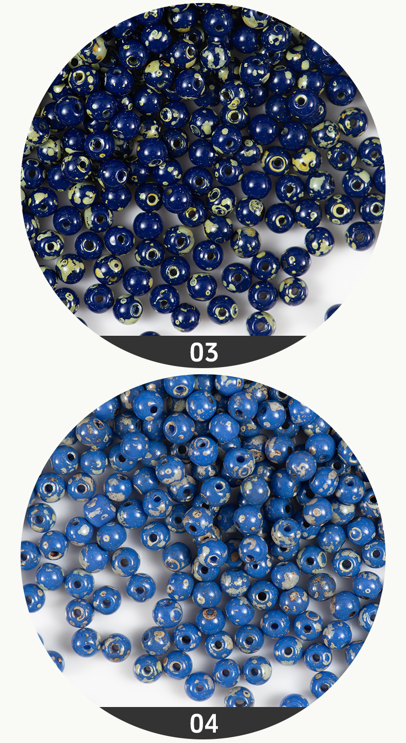 FGB千色玻璃米珠4mm超优毕加索斑驳圆珠diy手工饰品配件散珠混珠详情4