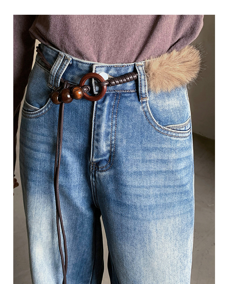 【 Denim Simple】 Ge Ming Korean Commuter straight-leg jeans for Women 2025 Autumn New Style Long Pants N732C pic 49