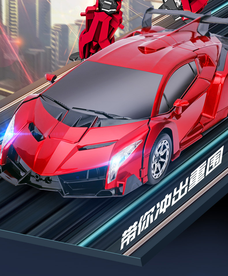 变形遥控汽车六一儿童节礼物玩具男孩四驱赛车金刚手势感应遥控车详情5