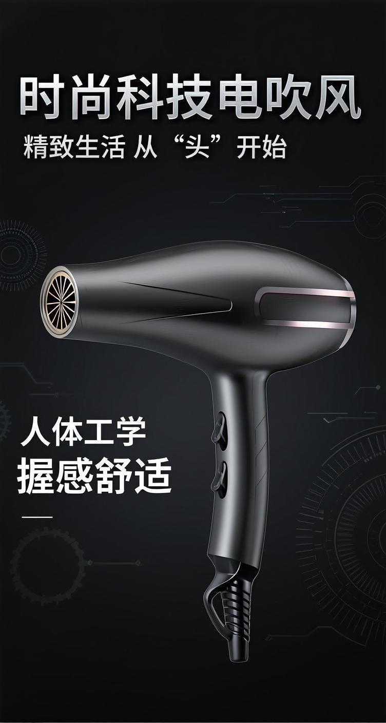 Amazon cross-border hair dryer, household hair dryer, cold and hot air, high-power hair salon hair dryer manufacturer wholesale export M141 pic 4