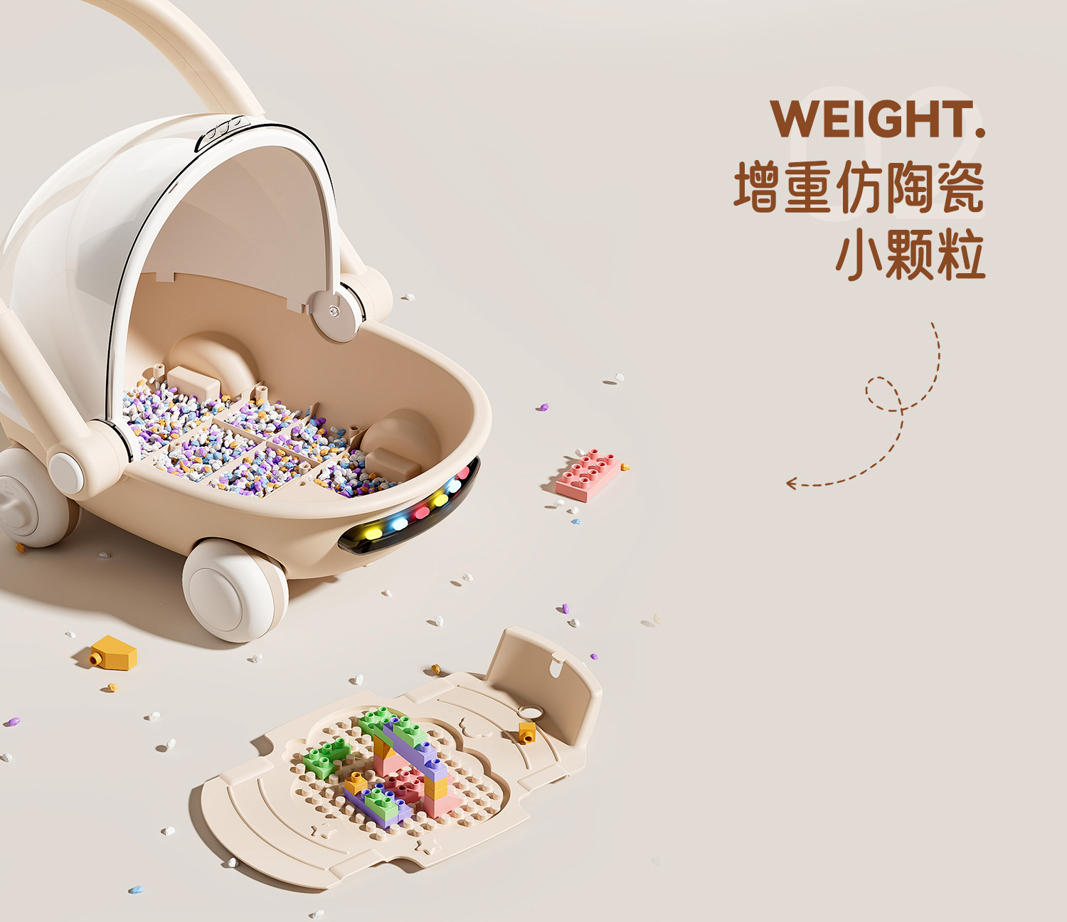 新款儿童学步车侧翻手推车多功能音乐益智积木创意可爱翻盖助步车详情22