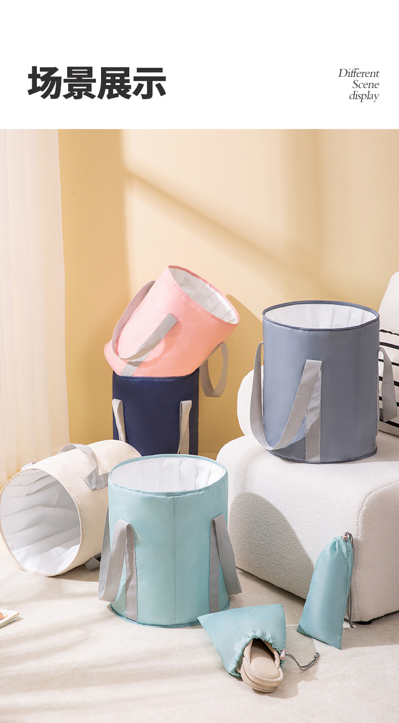 大容量带盖保温泡脚桶加厚珍珠棉防水水洗折叠旅行加强手提泡脚袋详情16