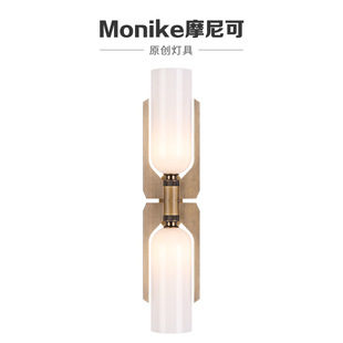 跨境简约led餐厅床头室内壁灯铁艺卧室玻璃氛围感设计师中山灯具详情4