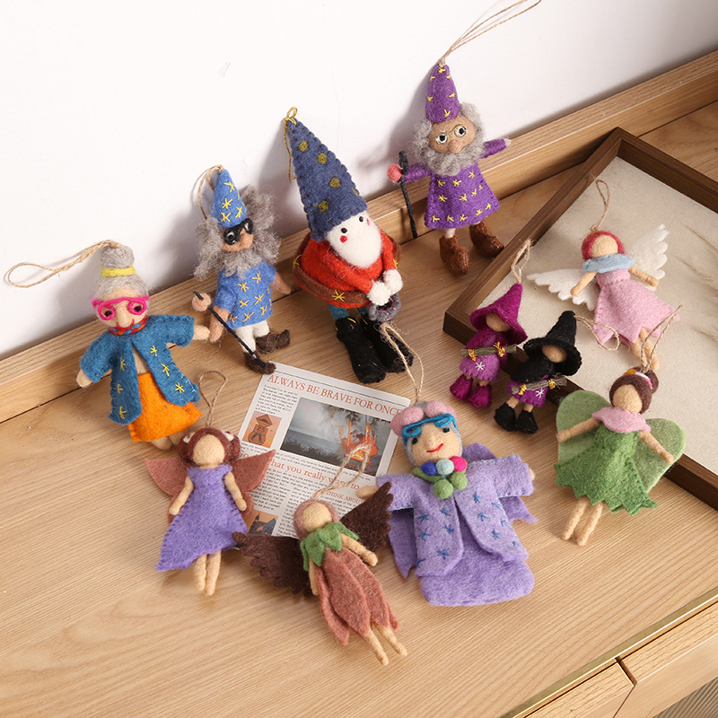 Nepalese Magician Series handmade wool felt bag pendant manufacturer wholesale trendy cartoon pendant pic 2