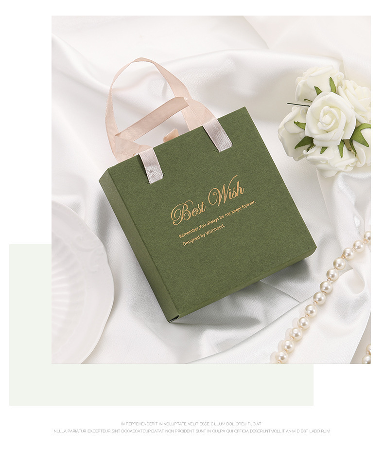 Pull-out jewelry storage box, accessories, earrings, gift packaging, drawer box, folding English ribbon hand-carry packaging pic 13