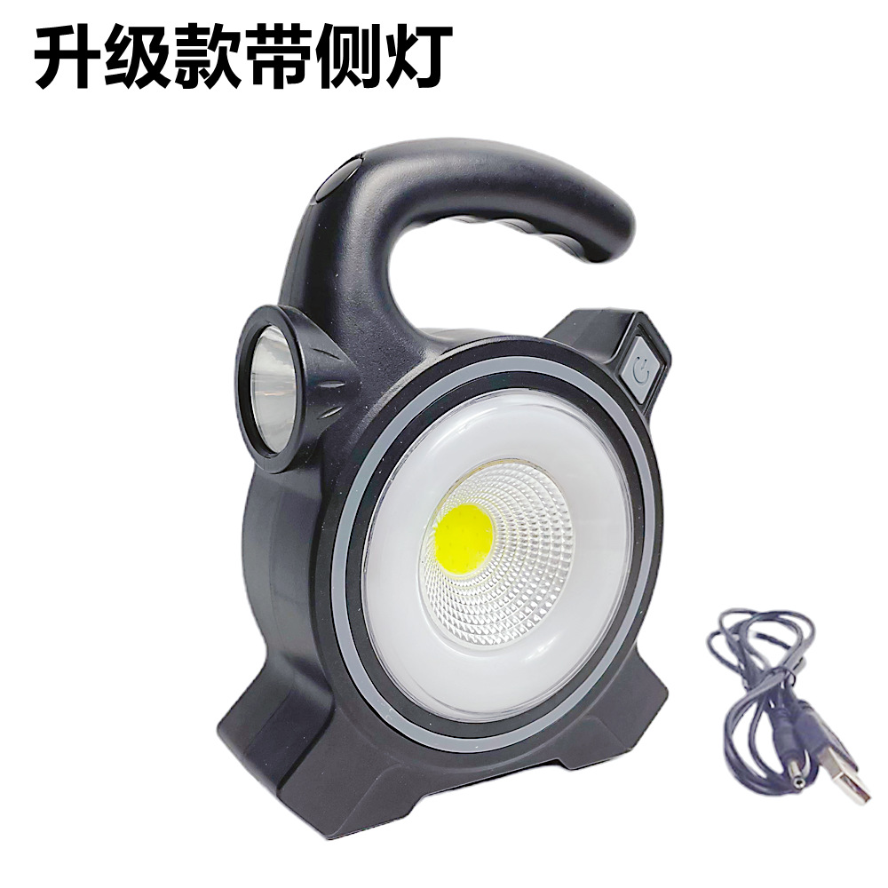 COB work light, emergency light, portable light, USB charging, outdoor camping light, searchlight, mobile maintenance light pic 1