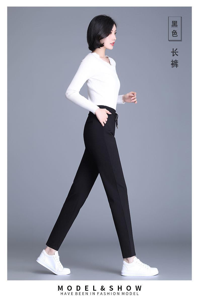 直筒裤女春秋新款高腰休闲运动裤子女宽松显瘦卫裤青中老年妈妈装详情15