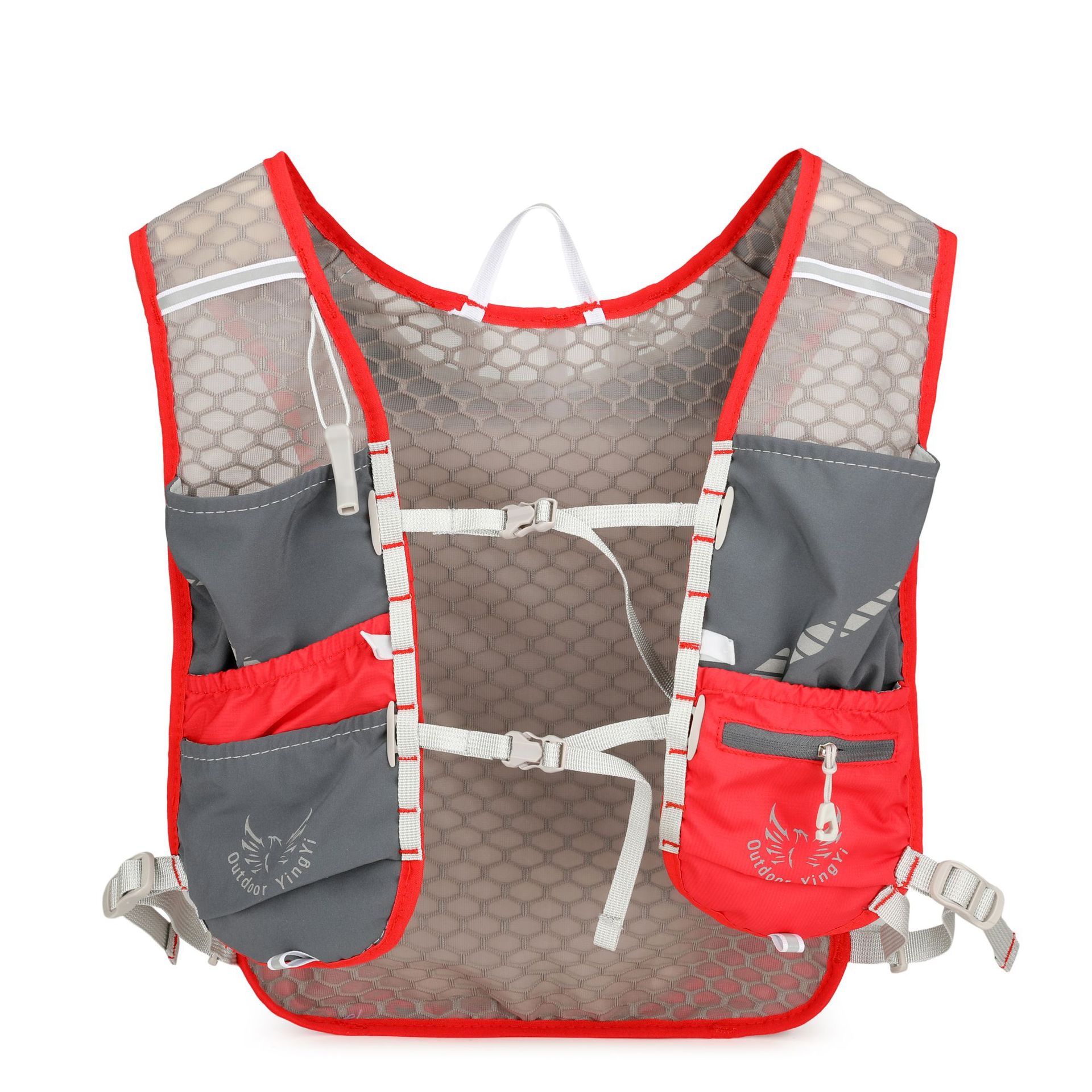 新款多功能尼龙跑步背包 安全反光运动背包水袋背包 骑行包详情44