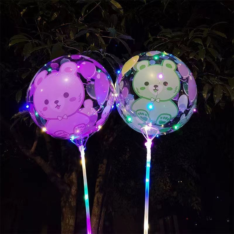 印花波波球飘空网红透明发光气球地推夜光卡通球儿童广场热卖批发详情10