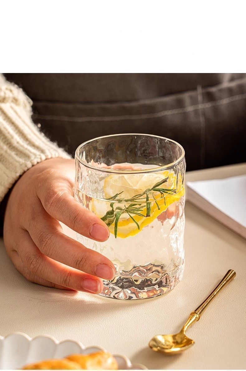 A set of 6 thickened heat-resistant glass cups for home use, including transparent drinking cups, tea cups, milk, juice and beer cups pic 10