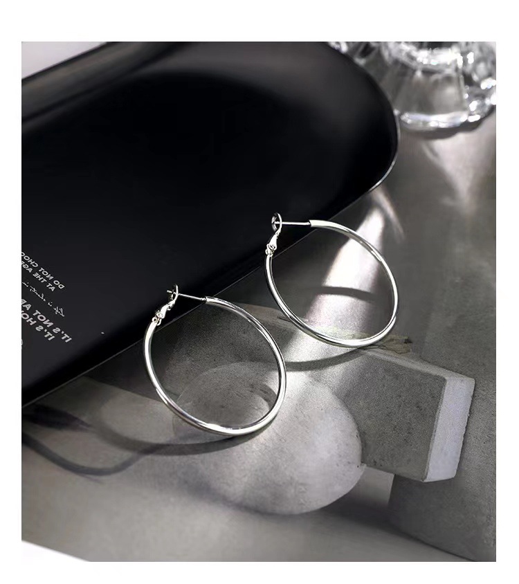 925 sterling silver pin large earrings 2023 New bestseller, Niche summer ear rings, high-end ear studs, earrings for women pic 10
