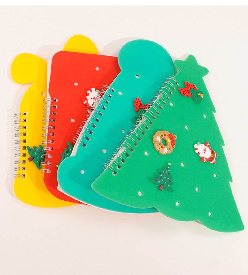 Christmas series DIY Silicone hole cover coil notebook, creative student office sticky note toy, detachable stationery pic 11