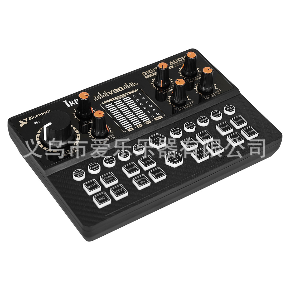 IRIN Computer and mobile phone live streaming Karaoke all-in-one sound card, customizable sound effect entertainment mixing console, Bluetooth sound Card V90 pic 15