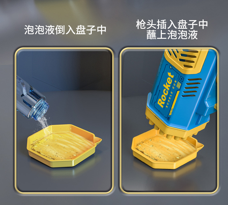 Cross-border bestseller: 40-hole bubble gun, Gatling mini version, Space Light version, outdoor toy rocket launcher bubble machine pic 36