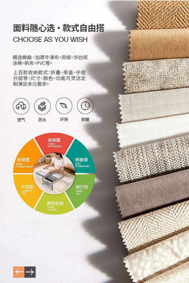Cross-border twill Oxford fabric storage bag, home down jacket hanging bag, no need for air extraction, compressible overcoat suit dust cover pic 3