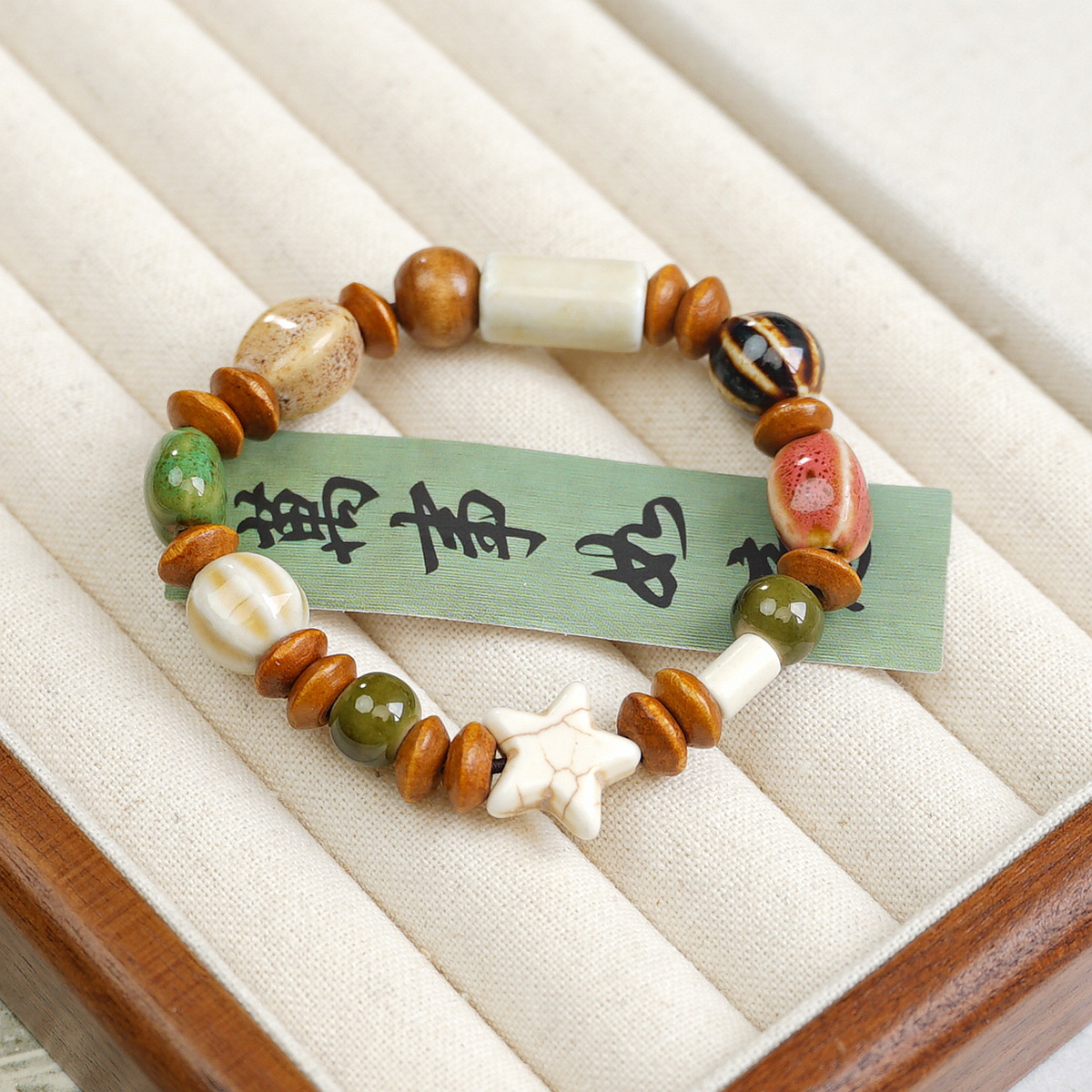 Wholesale Jingdezhen ceramic bracelets, ethnic style bracelets, fresh and cute student bracelets, fashionable handmade accessories, as gifts pic 11