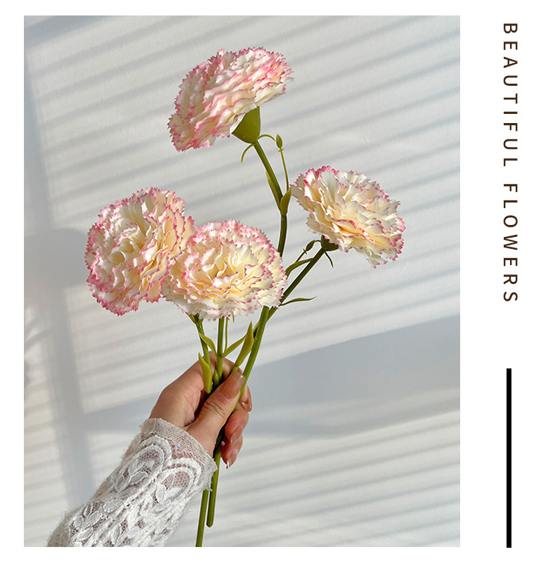 康乃馨仿真花假花母亲节教师节房间卧室客厅装饰花艺摆件拍照道具详情11