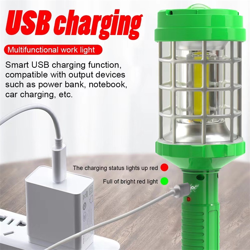 Cross-border camping lamp, handheld high-intensity outdoor lighting lamp, magnetic 360° light hanging auto repair work lamp pic 3