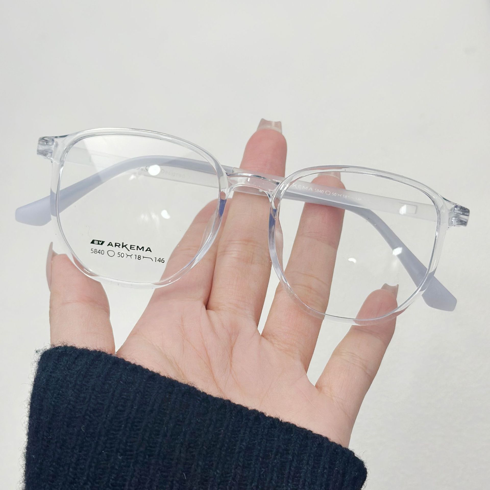 批发时尚阿科玛近视镜框透明眼镜框素颜圆形近视镜丹阳近视眼镜架详情17