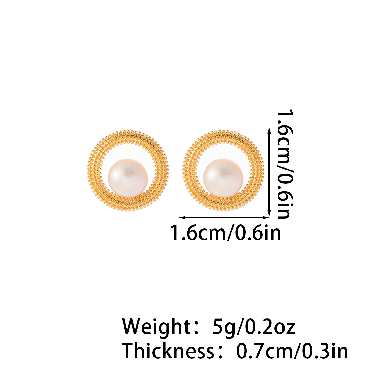 复古气质通勤款珍珠耳钉女士独特漂亮轻奢气质高级感耳环金色耳饰详情2