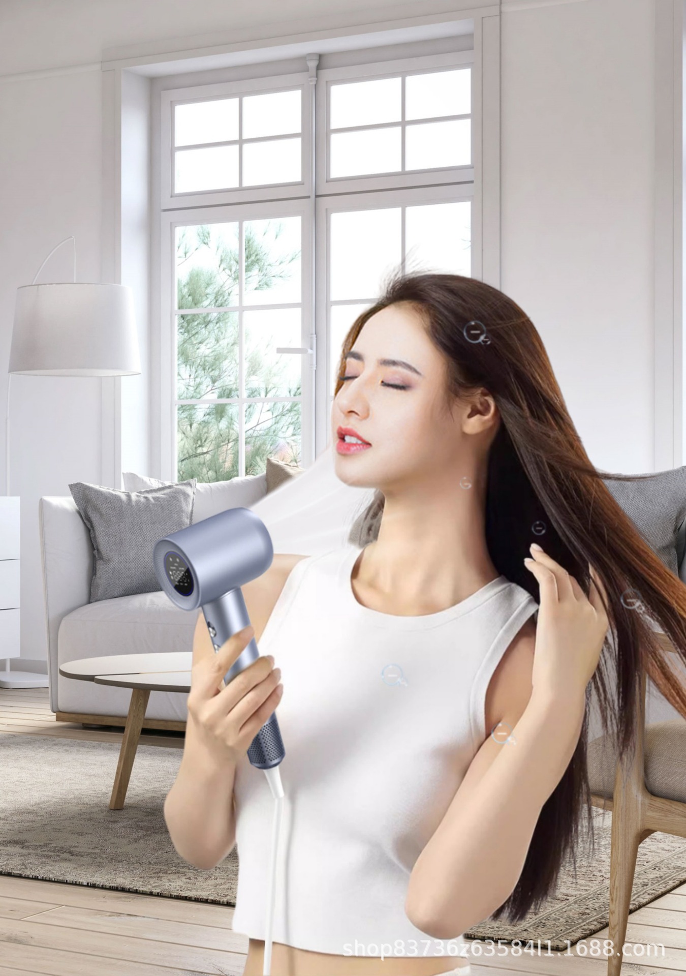 一件代发屏幕显示大功率台湾跨境电商负水离子恒温吹风机高速风筒详情4