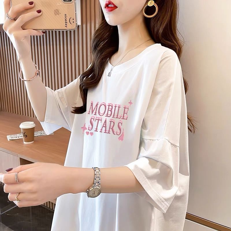 Ao thun cỡ lớn oversized loose fat girl short-sleeved T-shirt pic 7